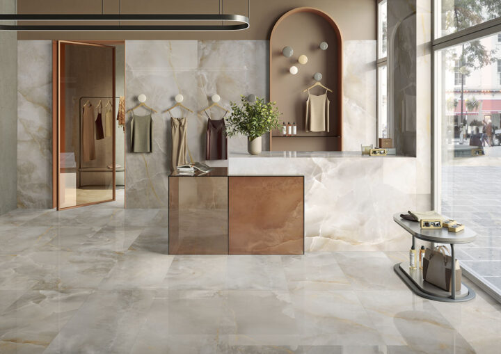 Mysterium white - porcelain slab - onyx look porcelain slab